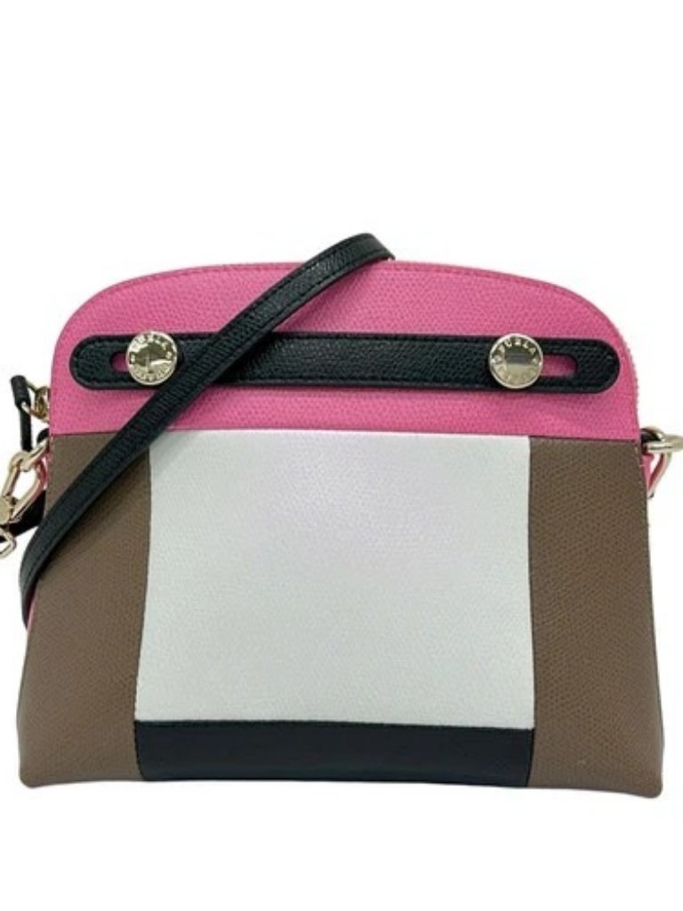 Furla Piper Mini - Pink Dark Brown Multi Leather Shoulder Bag